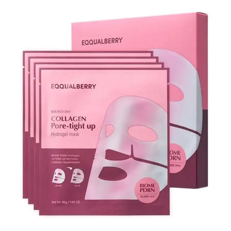 EQQUALBERRY - Collagen Pore-tight up Hydrogel Mask Set